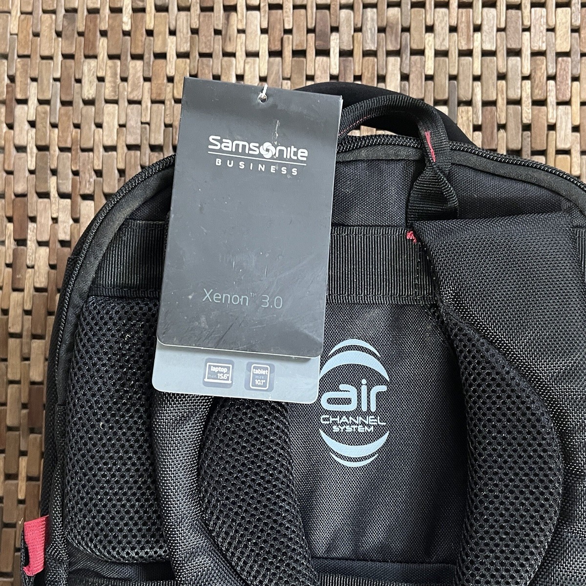 Samsonite Xenon Backpack Laptop Bag Black Multipocket