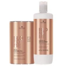 Schwarzkopf Blondme Bleach Premium Lightener 9+ & Oil Formula Developer 20 Volum