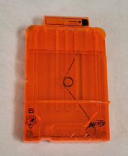 Nerf Dart Gun 6 Round N-Strike Elite Ammo Magazine Clip Orange -BB