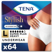 56 Count Soft White Incontinence Protector Adult Underwear Moderate Absorbency