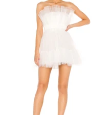 Katie May Ellee Mini Dress in Ivory Size S