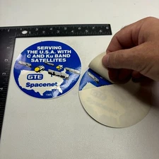 Vintage c 1980s Or 90s GTE C Ku BAND SATELLITES SPACENET Sticker Decal Lot 47SM
