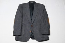 Vtg Hasting Smith 42R Blue Check Tweed Wool Blazer Jacket Sport Coat