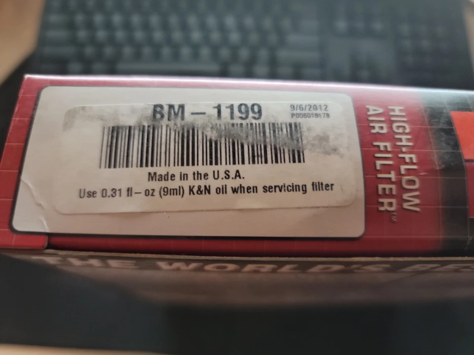 BM-1199 K&N BMW FILTRO DE AIRE DE ALTO FLUJO PARA MOTOCICLETAS BMW Foto 2 de 4
