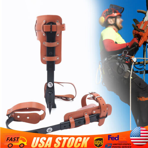 Adjustable Tree Climbing Spike Set Pole Climbing Spurs Steel Climber ...
