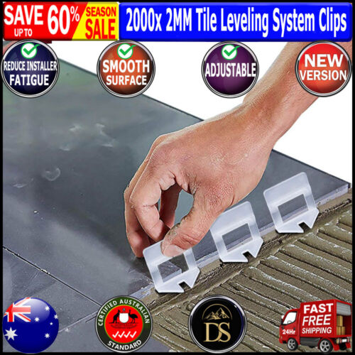 2000x 3MM Tile Leveling System Clips Levelling Spacer Tiling Tool Floor Wall New - Picture 1 of 4