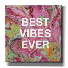 Epic Graffiti 'Best Vibes Ever' by Linda Woods, Giclee Canvas Wall Art