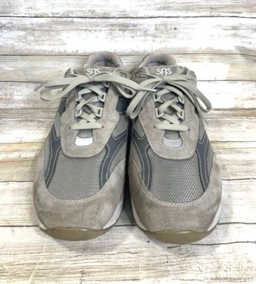 SAS Men's Gray Suede & Mesh Lace-Up Comfort Walking Sneakers Size 13