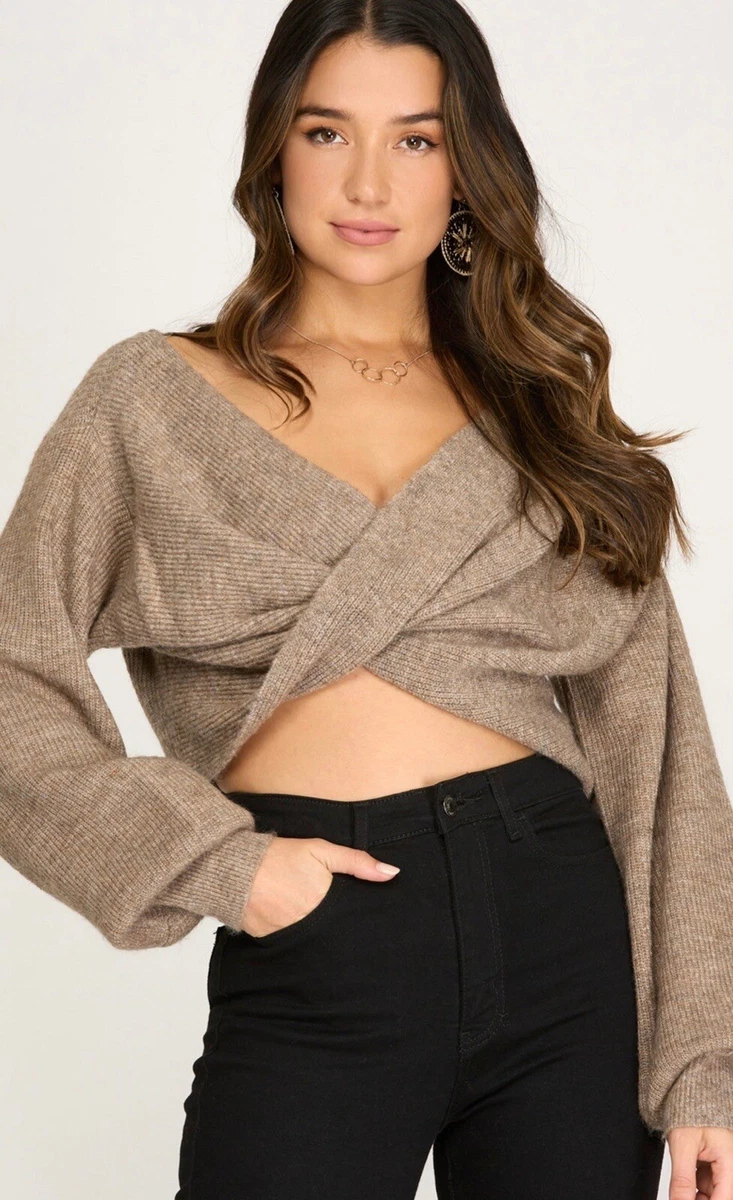 Dark tan sweater sale