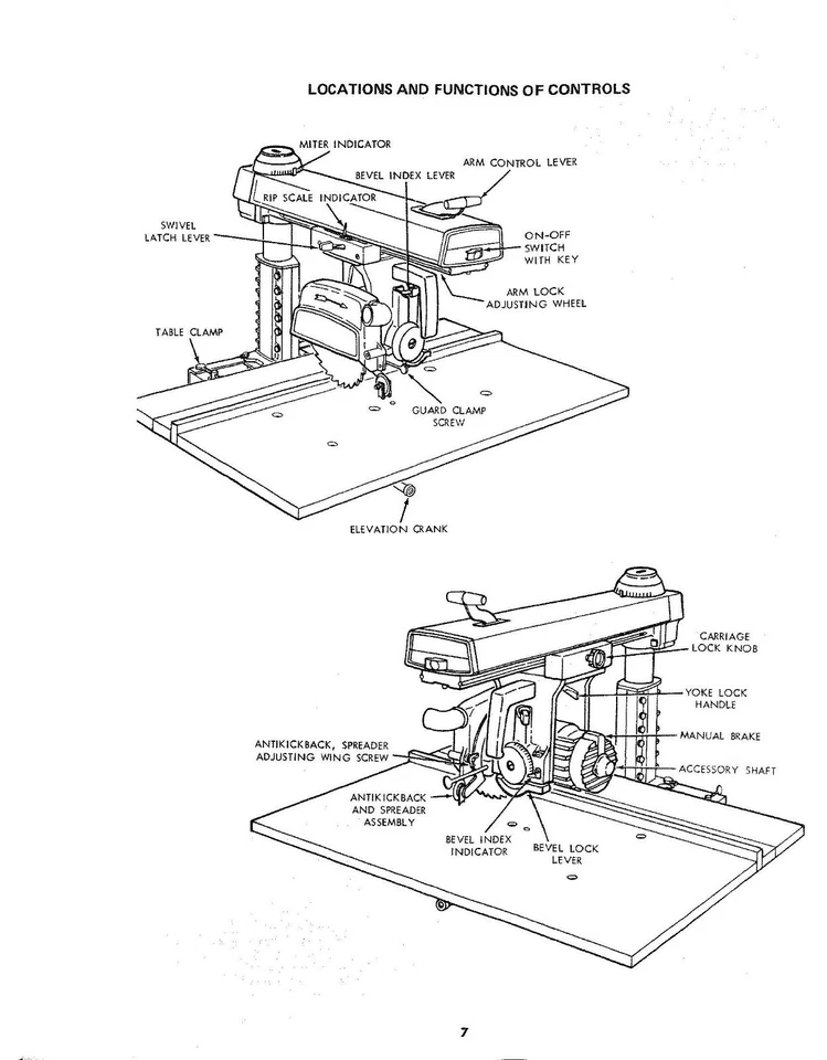 Sierra radial manual de 10" para operadores Instruct Maint Craftsman 113.19760C Foto 2 de 4