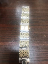 Novelle watch- Silver tone backing, Silver w/gold trim
