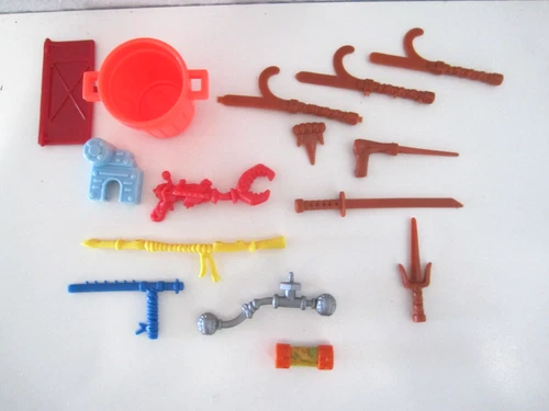 Vintage TMNT Weapons Accessories Lot Teenage Mutant Ninja Turtles Action Figures