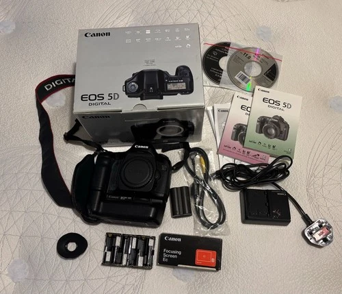 Canon EOS 5D Mark I DSLR with BG-E4 battery grip and accessories (#029)
