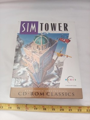 Sim Tower The Vertical Empire Maxis PC Big Box Windows 95 W/ Manuals + Inserts!