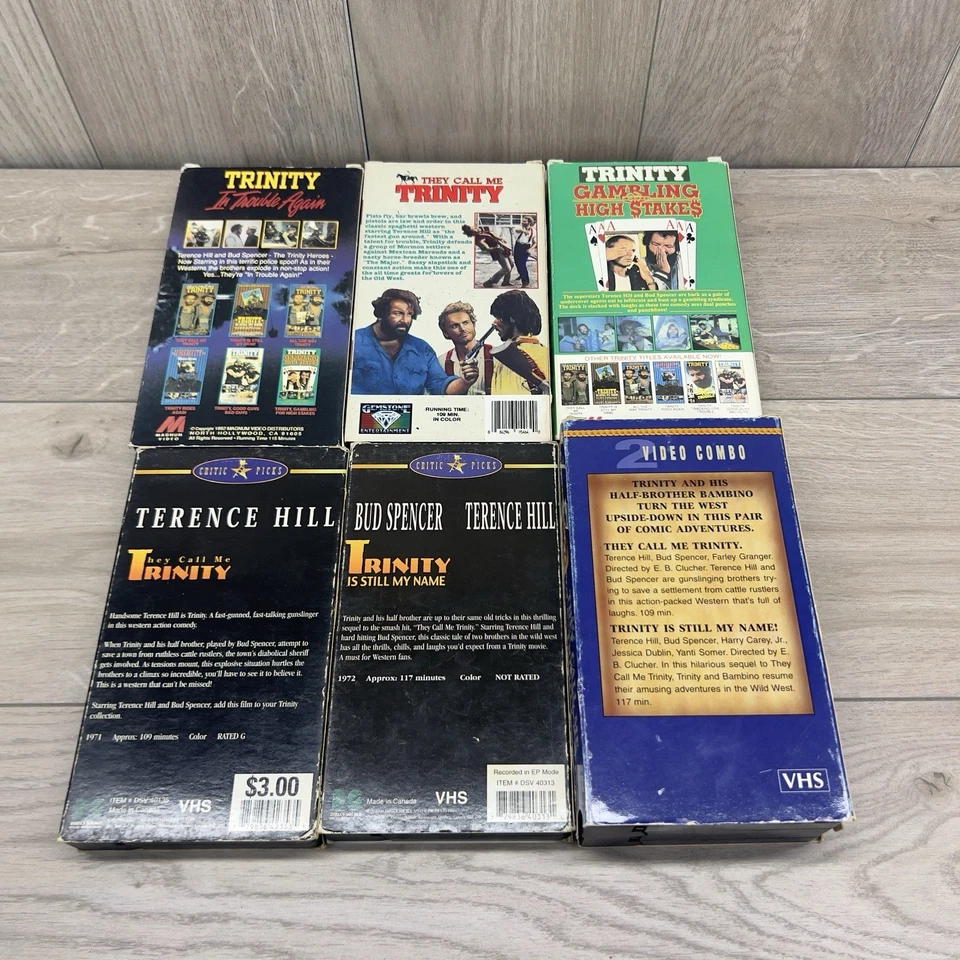 6 VHS Lot They Call Me Trinity Terrance Hill Western + FREE SHIPPING - Image 2 of 4