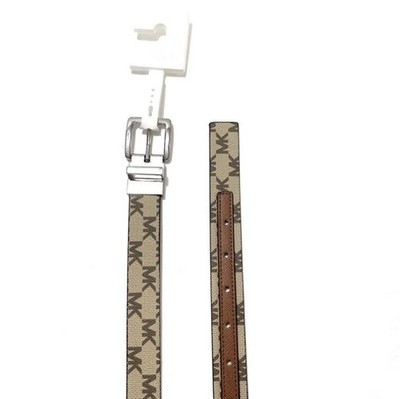 Michael Kors twisted reversible belt Genuine Leather Michael Kors Twist Reversible Leather MK Logo Buckle Belt  main image 2
