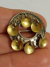 Vintage Norwegian Silver 830 S Solje Brooch 3g#