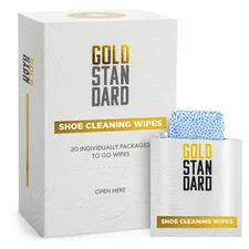 Gold Standard Shoe Cleaning Wipes to Erase Dirt Tennis & Canvas Shoes 30-Pack