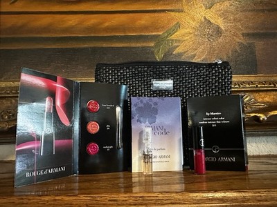 NEW GIFT Giorgio Armani code sample Parfums Black Makeup Cosmetic Bag Travel 
