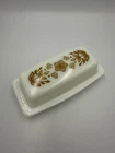 Pyrex Butterfly Gold Daisy Pattern Vintage Butter Dish 72-B Milk Glass