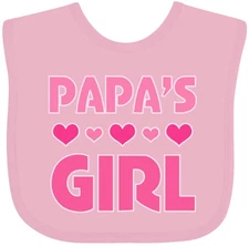 Inktastic Papas Girl Granddaughter Baby Bib Childs Girls Cute Daughter Clothing