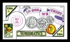 DR JIM STAMPS US COVER NUMISMATICS FDC HAND CANCEL COLLINS HAND PAINTED