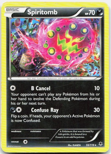 Spiritomb 55/119 Rare Phantom Forces Pokemon Moderately Played