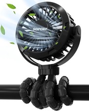 Mini Portable Baby Stroller Fan 3 Speed Personal Handheld Fan Battery Operated