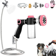 Dog Shower Attachment for Bathroom Bathtub with 6.6FT Shower Hose, 8 Sprayer M