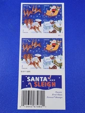 20 FOREVER FIRST CLASS LETTER STAMPS SANTA AND SLEIGH CHRISTMAS MNH 2012 BOOK