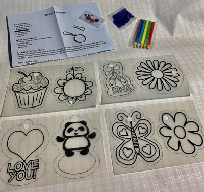 Shrink A Doodles Art Kit (Sheets/Pencils/Necklace/Keyring/Gems/Zipper Pull) NEW!