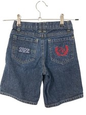 COOGI Boys BlueDenim Jean Shorts Size 5 Embroidered Pockets Streetwear Y2K
