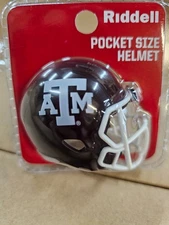 TEXAS A&M AGGIES 2025 CLAM SHELL POCKET PRO FOOTBALL HELMET RIDDELL