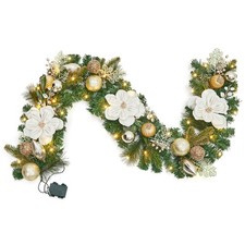 6 ft Christmas Garland with Lights, Prelit Christmas Garland for Mantle with ...
