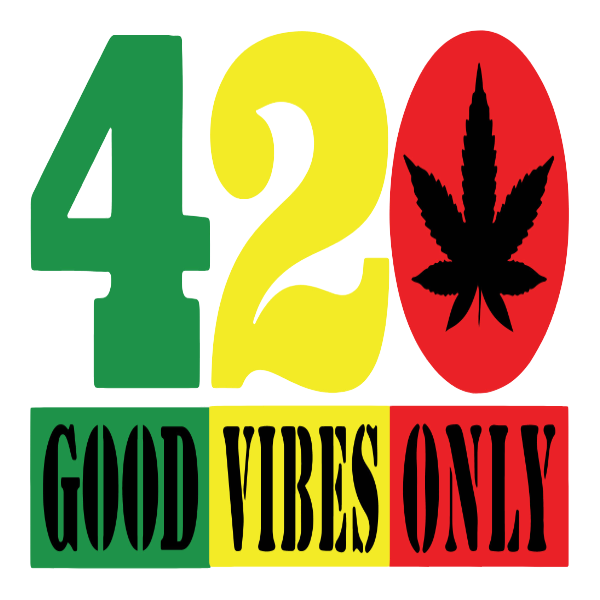 Good Vibes Only Weatherproof Vinyl Sticker 420 Laptop Stoner Marijuana Weed