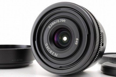 Sony FE 24mm F/2.8 G SEL24F28G Wide Angle Lens w/Hood -Near Mint-
