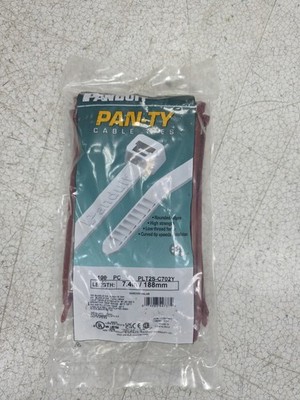 Panduit Plt2s-C702y Cable Tie, 7-1/2 In L, 1-15/16 In Max Bundle Dia., Red,