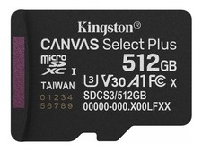 Kingston Canvas Select Plus Flash Memory Card Extended SDCS3/512GBSP