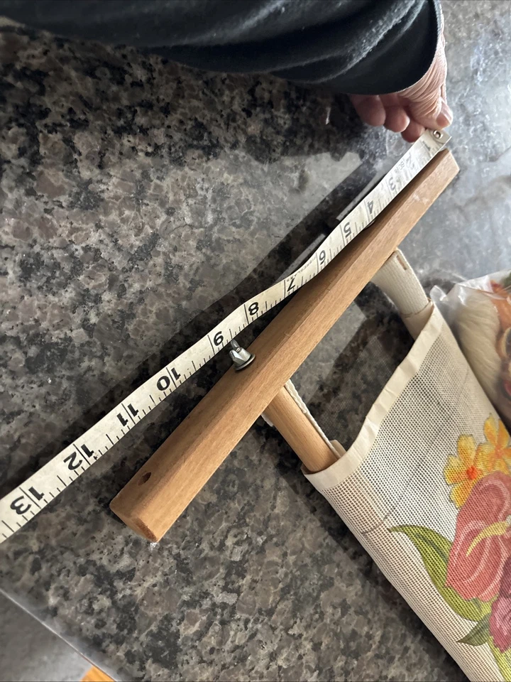 Wooden Tapestry Scroll Embroidery Frame Cross Stitch Adjustable Persian Wool Kit - Image 4 of 4