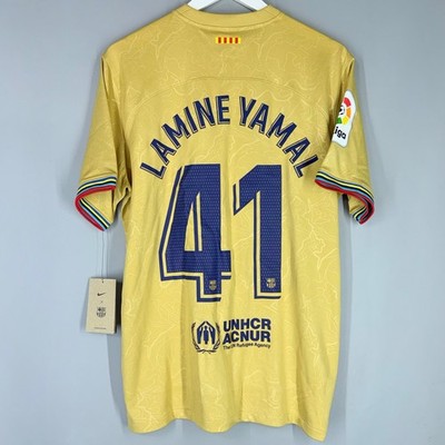 NWT BARCELONA SPAIN 2022 2023 AWAY FOOTBALL SHIRT JERSEY #41 LAMINE YAMAL