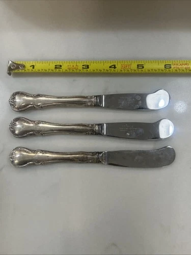 Towle Sterling Silver (3) French Provincial Butter Knives 114 Grams