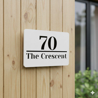 Personalisieren Sie schwebendes Hausschild individuell Namensschild Türnummer modern Haus Plakette