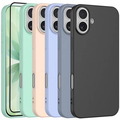 For iphone 17 Pro Max / Air 17 Silicone Case Shockproof Cover + Screen Protector