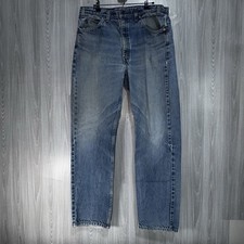 Vintage Levi  s 505 Jeans Orange Tab 90  s Men  s 38x32 Light Wash Made In USA