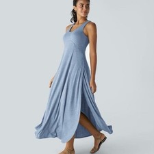 Halara U Neck Flowy Maxi Casual Tank Dress Large