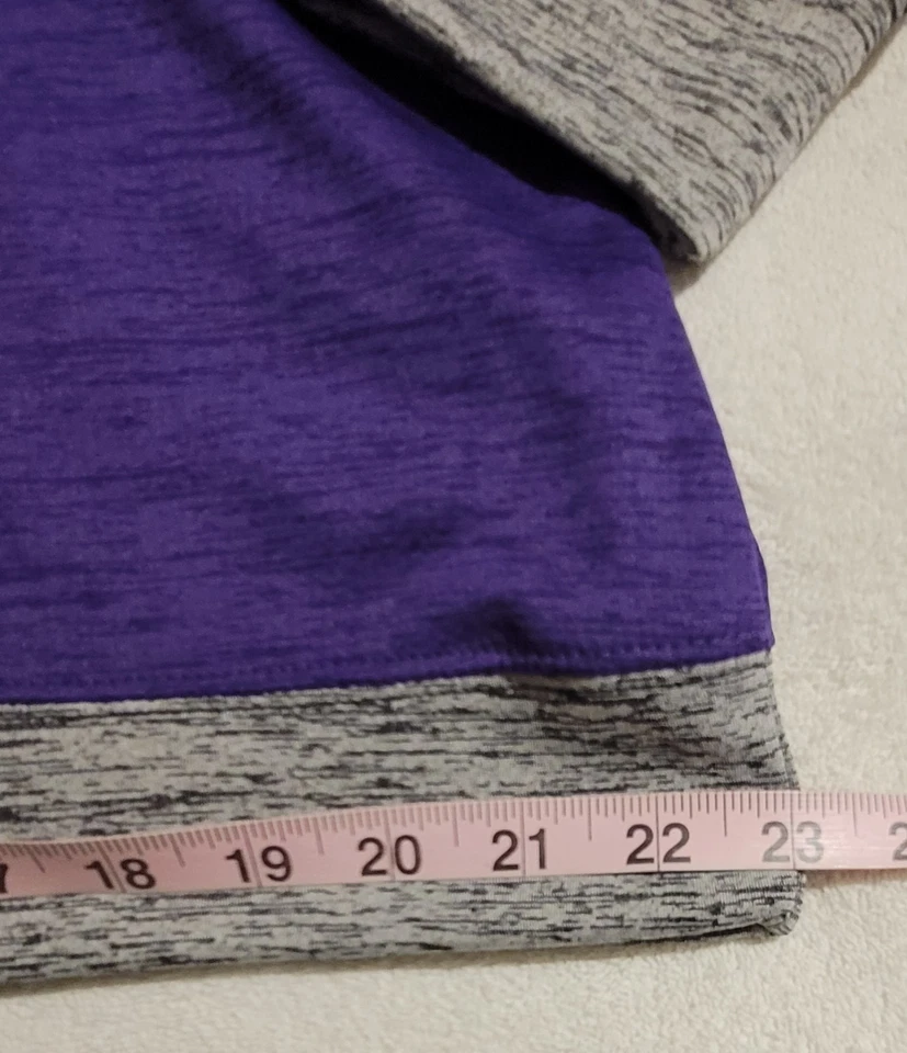 Made For Life Women's Lightweight Jacket Purple w/ Gray Marl Trim Colorblock XL - Image 4 of 4
