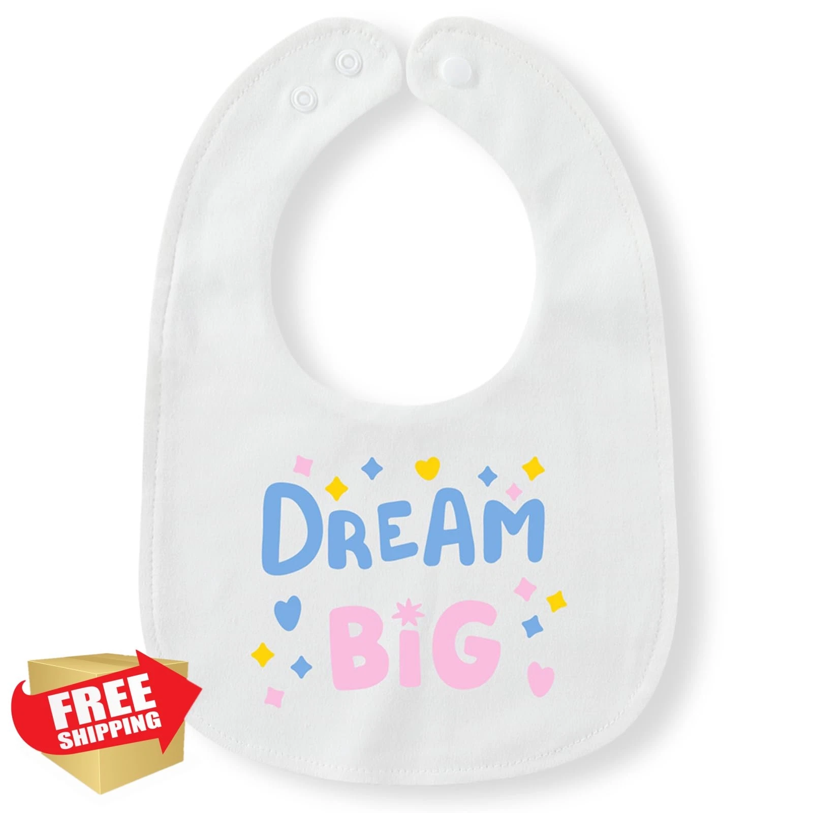 Xoleutpee Baby Bib Cotton Waterproof Drooler 0-24 Months Gift