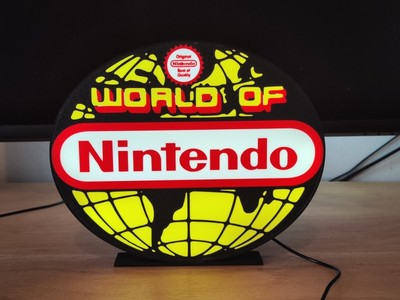 World Of Nintendo Videospiel LED Schild - Leuchtkasten Dekor LED Display...