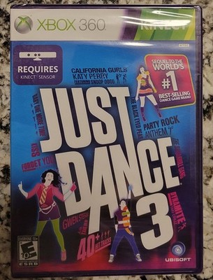 Just Dance 3 Xbox 360 Kinect,  BRAND NEW  SEALED BY MFG WITH XBOX COA! FAST SHIP