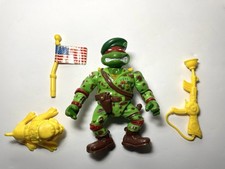 Vintage 1991 TMNT Teenage Mutant Ninja Turtles Raph, The Green Beret Near-comp